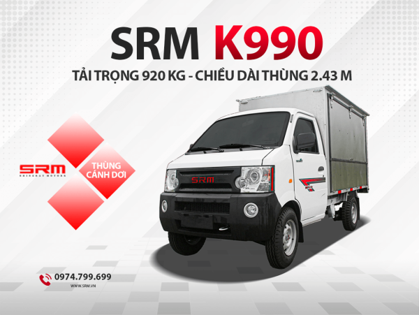 Xe Tải SRM K990 Thùng Cánh Dơi