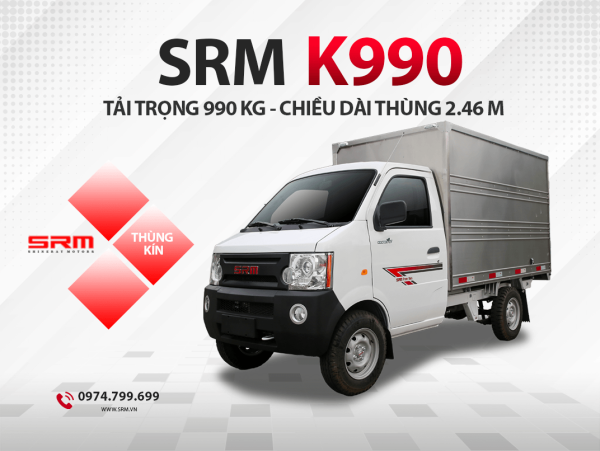 Xe Tải SRM K990 Thùng Kín