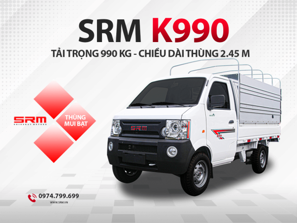 Xe Tải SRM K990 Thùng Khung Mui