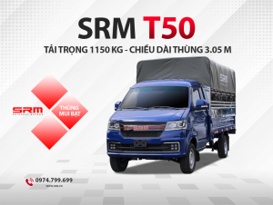 Xe tải SRM T50 Thùng Khung Mui